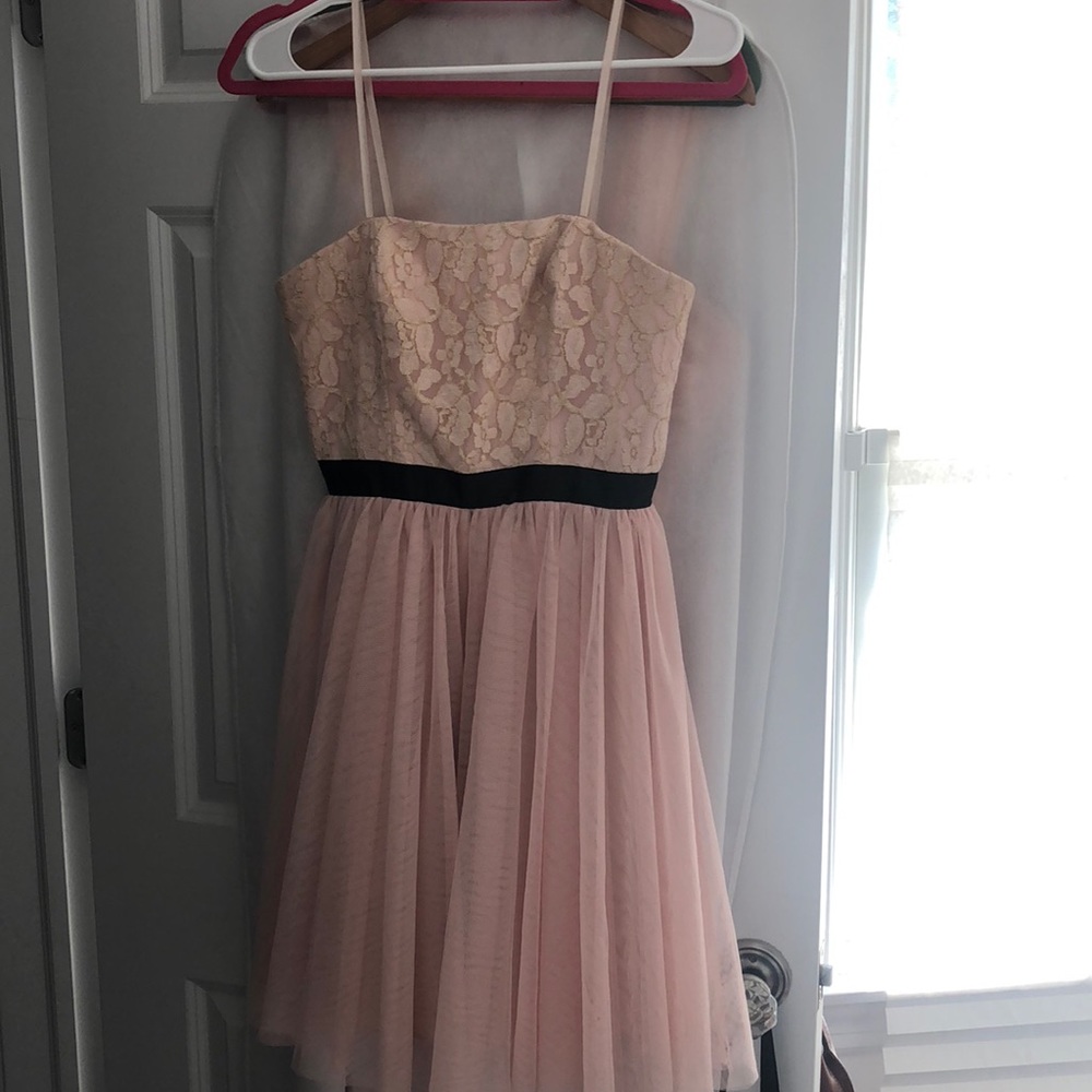 Blush pink tulle dress